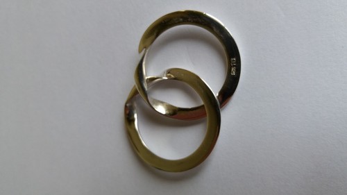 Sterling silber puzzle ring - silber,