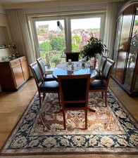 Kirschbaum Esszimmer komplett, 3tlg, Sideboard, Vitrinenschrank, Tisch+ 6 Stühle