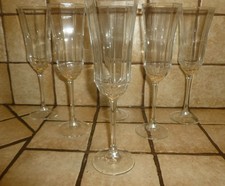 Luminarc Octime achteckig 6 Sektgläser 80er Jahre