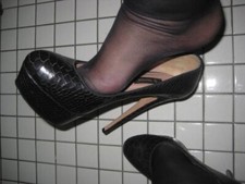 Sexy Plateau Leder Pumps