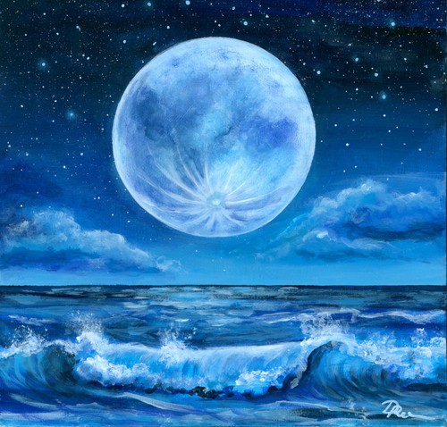 Miniatur bild handgemalt - miniatur, natur