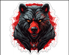 Auto Aufkleber Tiere Bär Elch Adler Grunge Böse Retro Wohnmobil Motorrad Laptop