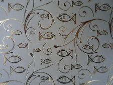 Ursus - A4 Designkarton - Konfirmation / Kommunion - Charity - Fische gold