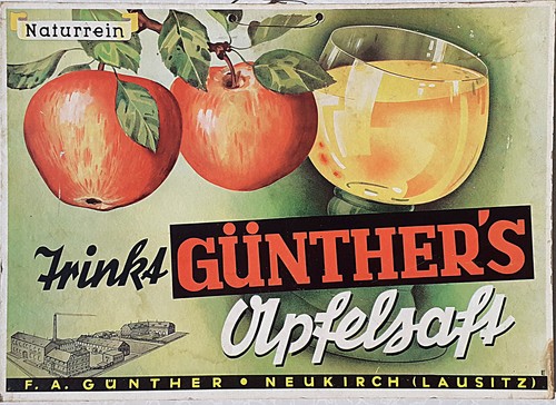 Günthers apfelsaft pappschild - günthers,