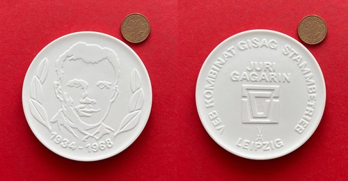 Ddr porzellan medaille etui - porzellan, im