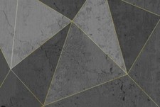 XL Fototapete Wallprint beton grau gold modern abstrakt 460 x 300 cm Vlies