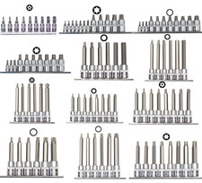 FAMEX Bit steckschlüssel Nuss Satz Sechskant für Torx Vielzahn Innensechskan