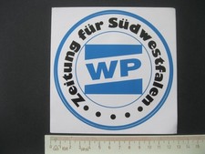 WP Westfalenpost Zeitung für Südwestfalen Sticker alter Aufkleber Reklame
