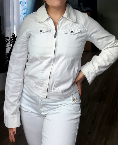 Jeansjacke weiß mit - weiß, 36/38