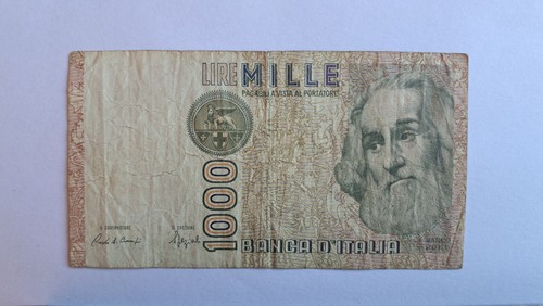 1000 lire banknote aus italien - lire,