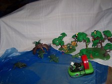 Playmobil Dschungel mit Hovercraft, Krokodilen, Affen, Leoparden