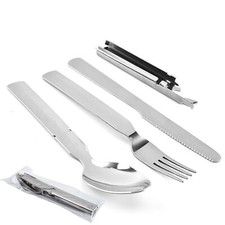 Bundeswehr Essbesteck 4-teilig Schwere Ausführung Feldbesteck Wanderbesteck Jagd