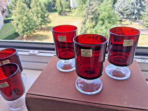 Arcoroc gläser rubinrot - arcoroc,