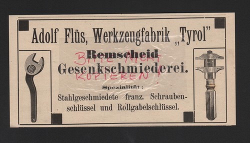 Remscheid werbung 1909 adolf - werbung,