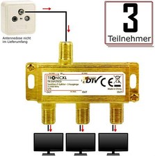 Fach iec gold sat splitter - 3-fach,
