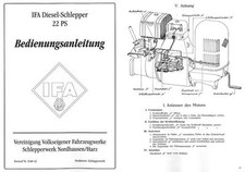 300147  Bedienungsanleitung IFA Diesel Schlepper 22 PS Brockenhexe Nordhausen
