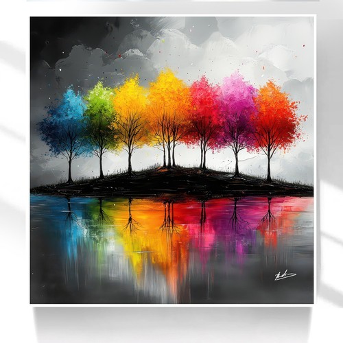 Leinwand bild landschaft - leinwand,