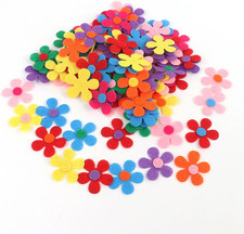 200 Stück Filzblumen, Bunte