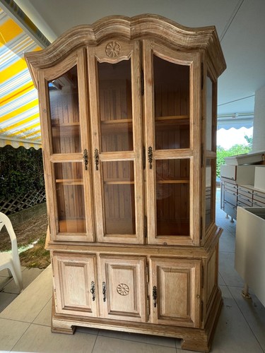 Vitrine pinie gekalkt - pinie,