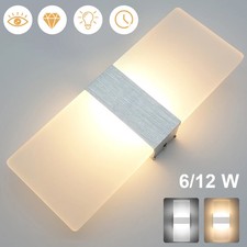 Modern LED Wandleuchte Wandlampe Flur Strahler Up Down Innen 6/12W Leuchte DHL~.