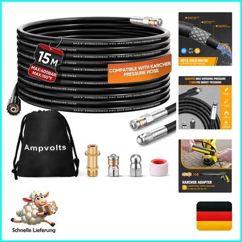 Rohrreinigungsschlauch 15m set - rohrreinigungsschlauch,