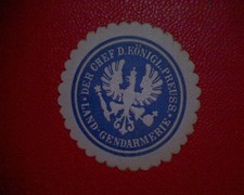 Siegelmarke Der Chef d. Königl. Preuss.  Land - Gendarmerie  