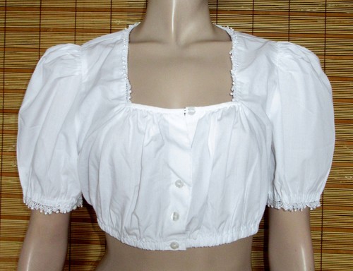 Weisse dirndlbluse spitze - -,