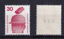 Bund 698 c gerade grüne Nr. aus 300er Rolle Unfallverhütung 30 Pf postfrisch