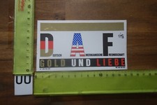 Alter Aufkleber Politik Partei DAF GOLD UND LIEBE Virgin LP MC