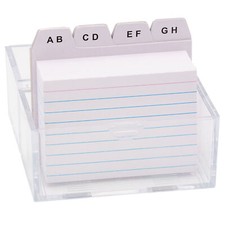 Karteikasten transparent mit