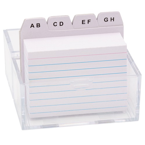 Karteikasten transparent mit