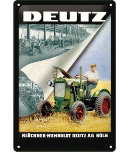 Blechschild deutz traktor - blechschild,