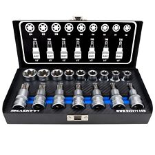 17tlg Steckschlüssel Satz 1/2 Innen-Aussen-Torx Steck-Nuss-Bit-Einsatz Set