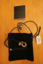 DIESEL Lederband Kette schwarz