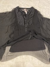 Edle Schwarze Lagenlook Bluse integriertem Top Twinset SO schön Alba Moda 40 42