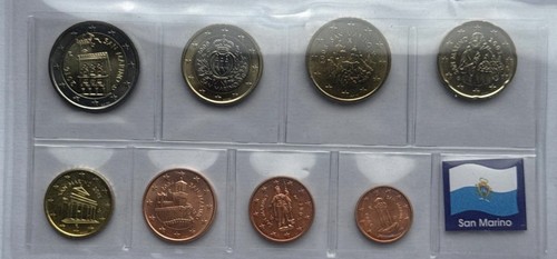 San marino euro kursmünzenset - marino, euro-kursmünzenset