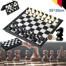 Schach Schachbrett Holz Schachspiel klappbares Brett Holzbox Reiseschach Magnet