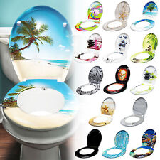 WC Sitz mit Absenkautomatik Toilettendeckel Klobrille Toilettensitz Klodeckel #