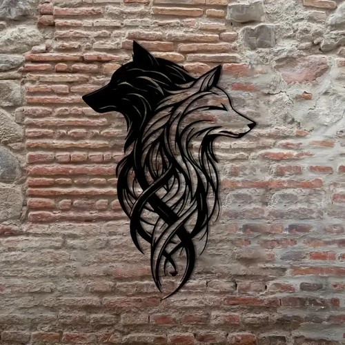 Doppel wolf schwarz weiß paar - doppel,