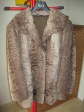 Echt Pelz Damen Jacke Persianer Jacke ca. Gr. 40 hellbraun meliert