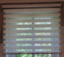 Premium Doppelrollo m.Kassette  weiß Höhe 190 Breite 140cm Sichtschutz Seitenzug