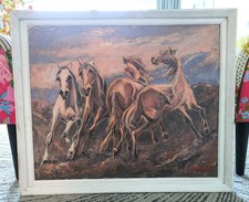 Ölgemälde Wilde Pferde