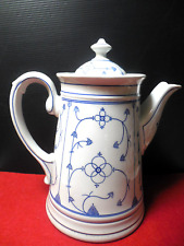 Reinecke Porzellan  Große  Teekanne Kaffeekanne Inh. 2L Indisch blau Strohblume