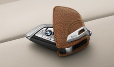 ORIGINAL BMW Leder Schlüsseletui mit Edelstahlspange Sattelbraun - 82292408818