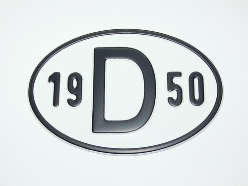 Schild 1950 alu geprägt - alu,
