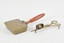 N90Z21- 2x Messing 1x Dochtschere Pfanne mit Deckel 