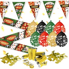 CASINO PARTY - Deko Dekoration Mottoparty Spielcasino Las Vegas Poker Spiele Set
