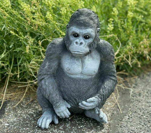 Frostfeste steinfigur gorilla - steinfigur,