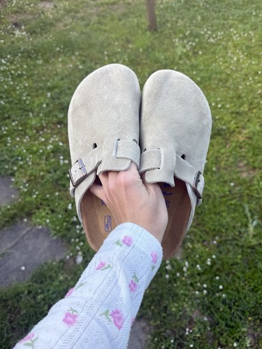 Birkenstock boston clog taupe - birkenstock,