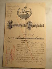 Braunschweig - Braunschweigischer Hypothekenbrief - 1909 - Eitzum Schöppenstedt
